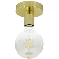 Lampe plafonnier couleur métal laiton