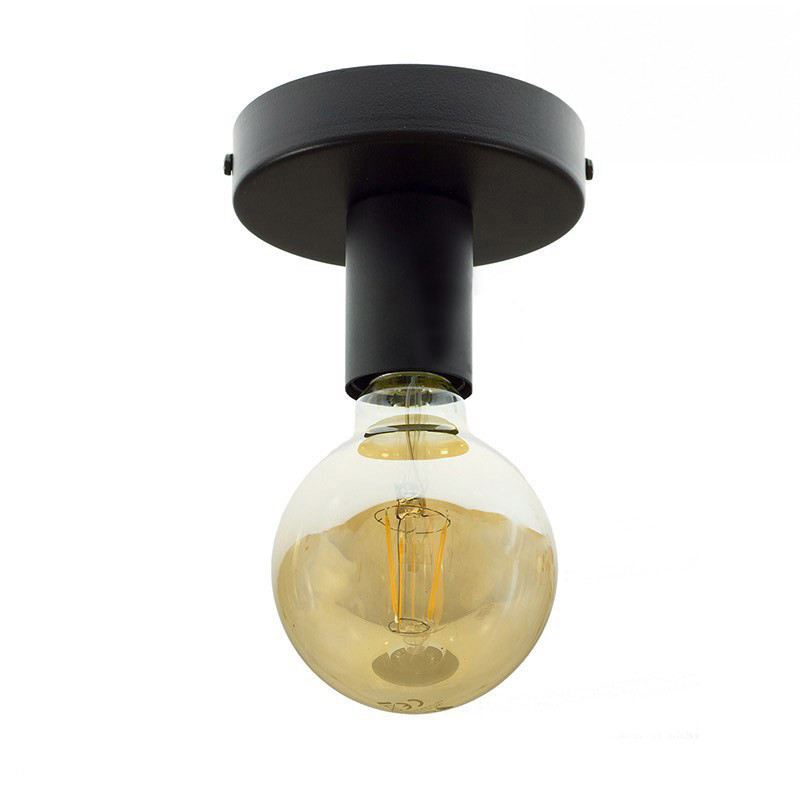 Lampe plafonnier métal noir