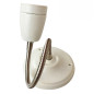 Lampe Porcelaine blanche en plafonnier ou en applique murale - avec gaine flexible Lampe Porcelaine blanche en plafonnier ou en applique murale - avec gaine flexible