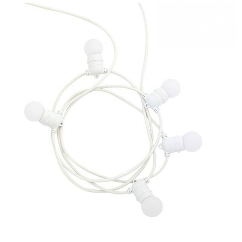Guirlande lumineuse guinguette 220/240 Volts 5 mètres au total - 5 douilles
