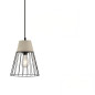 Lampe suspension abat-jour cage métal et béton - Luminaire personnalisable Lampe suspension abat-jour cage métal et béton - Luminaire personnalisable