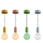 Luminaire Suspension sur-mesure étanche IP65 - Porte-Douille lisse Pastel silicone Luminaire Suspension sur-mesure étanche IP65 - Porte-Douille lisse Pastel silicone