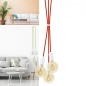 Suspension 3 lampes style moderne BLANC sur-mesure - câble textile au choix Suspension 3 lampes style moderne BLANC sur-mesure - câble textile au choix