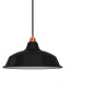 Suspension Bistrot métal revêtement extérieur émail noir Suspension Bistrot métal revêtement extérieur émail noir