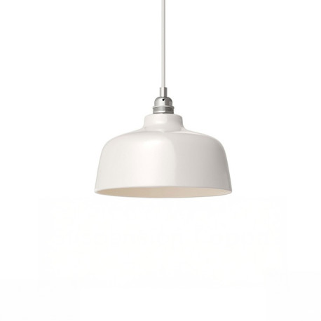 Suspension COPPA forme cloche en céramique blanche fait main