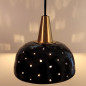 Suspension céramique Starlight noir ou blanche finition laiton