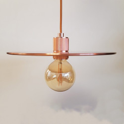 Suspension disque métal diamètre 30 cm couleur cuivre