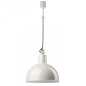Suspension émaillée blanche style industriel 350 mm de diamètre - Gics réédition Suspension émaillée blanche style industriel 350 mm de diamètre - Gics réédition