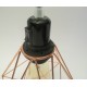 Lampe baladeuse cage acier XXL à poser ou suspendre avec abat-jour cage acier forme diamant