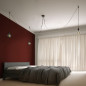 Suspension multiple OCTOPUS 3 - Câble textile en lin naturel anthracite