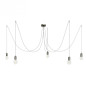 Suspension multiple OCTOPUS 5 finition inox satiné prestige - Câble textile souple
