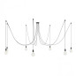 Suspension multiple Octopus 7 - Porte-douille métal noir avec douille E27 bakélite Suspension multiple Octopus 7 - Porte-douille métal noir avec douille E27 bakélite