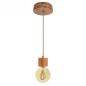Suspension prestige porte-douille carrée et rosace bois chêne blanc - finitions métal au choix Suspension prestige porte-douille carrée et rosace bois chêne blanc - finitions métal au choix