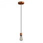 Suspension simple porte-douille et rosace cuivre satiné - dispositif à bague pour montage abat-jour de votre choix Suspension simple porte-douille et rosace cuivre satiné - dispositif à bague pour montage abat-jour de votre choix