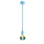 Suspension simple porte-douille et rosace silicone Bleu Clair Suspension simple porte-douille et rosace silicone Bleu Clair