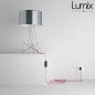 Lampe baladeuse câble textile souple zig-zag Fuchsia effet soie