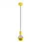 Suspension simple porte-douille et rosace silicone Jaune