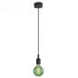 Suspension simple porte-douille et rosace silicone Noir