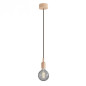 Suspension simple porte-douille et rosace silicone Noisette