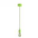 Suspension simple porte-douille et rosace silicone Vert clair