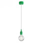 Suspension simple porte-douille et rosace silicone Vert