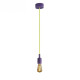 Suspension simple porte-douille et rosace silicone Violet