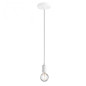 Suspension simple porte-douille lisse et rosace métal blanc brillant ou mat - Douille E27 Suspension simple porte-douille lisse et rosace métal blanc brillant ou mat - Douille E27