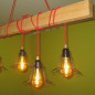 Poutre lumineuse bois de frêne massif 4 lampes douilles bakélite noires 220V - environ 100 cm de long Poutre lumineuse bois de frêne massif 4 lampes douilles bakélite noires 220V - environ 100 cm de long