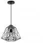 Suspension Sky Apollo grande cage en métal noir - douille E27