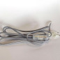 Cordon alimentation textile gris argent pour lampe ou récepteur petite puissance 2,5 A