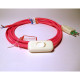 Cordon d'alimentation cable textile Fuchsia 2 x 0,75 mm2 - interrupteur bipolaire et fiche 2 poles
