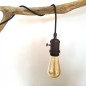 Lampe à suspendre douille vintage métal noir satiné à interrupteur rotatif intégré