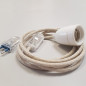 Lampe à suspendre type lampe baladeuse déco avec douille porcelaine blanche Lampe à suspendre type lampe baladeuse déco avec douille porcelaine blanche