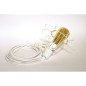 Lampe baladeuse E27 avec interrupteur à personnaliser - câble textile, douille bakélite et cage acier Lampe baladeuse E27 avec interrupteur à personnaliser - câble textile, douille bakélite et cage acier