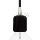 Suspension multiple OCTOPUS 7 lampes - câble textile extra-souple rouge