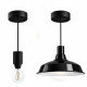 Lampe en suspension pour l'extérieur - Luminaire sur-mesure étanche IP65 - Porte-Douille silicone blanc à bague