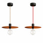 Suspension disque aluminium effet cuivre brossé pour l'extérieur couvert ou non couvert en IP65
