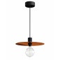 Suspension disque aluminium effet cuivre brossé pour l'extérieur couvert ou non couvert en IP65