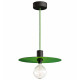 Suspension disque vert douille et rosace noires