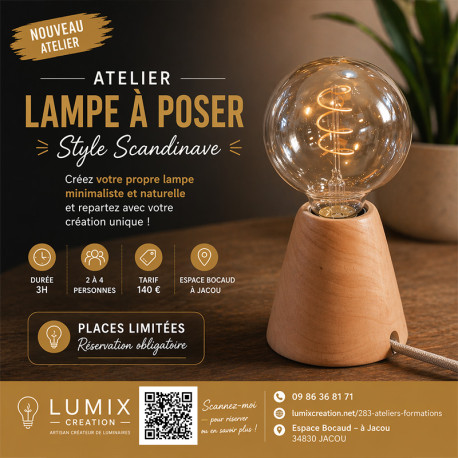 Atelier montage lampe à poser