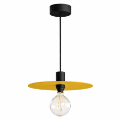 Suspension disque vert douille et rosace noires