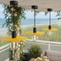 Suspension disque aluminium jaune pour l'extérieur couvert ou non couvert en IP65