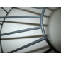 Suspension abat-jour grande cage métal et base béton Suspension abat-jour grande cage métal et base béton