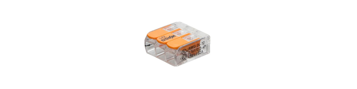 Bornes de raccordement électrique type dominos et wago