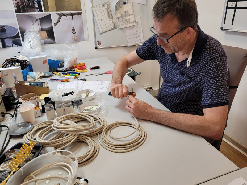 travail atelier luminaire