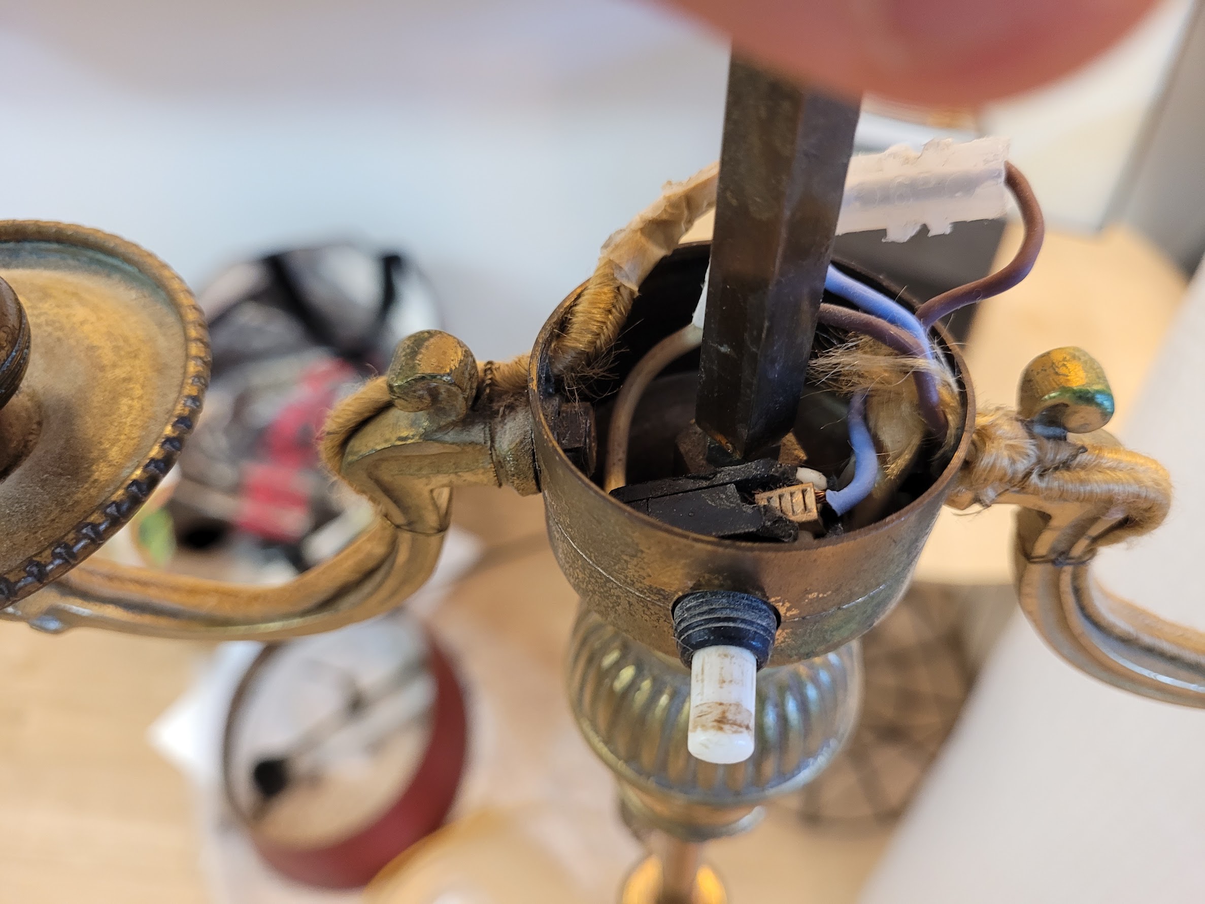 lampadaire en cours de restauration