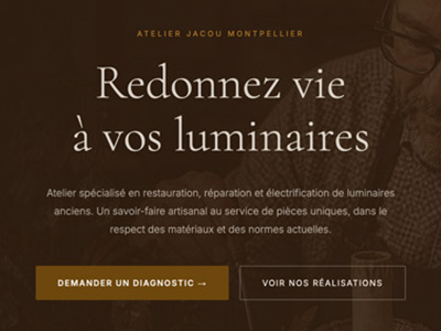 Nouveau site dédié uniquement à la restauration et réparation de luminaires