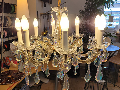 Restauration d’une suspension 8 feux de style Maria Theresa